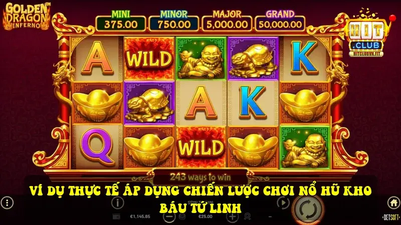 Ví dụ thực tế áp dụng chiến lược chơi Nổ Hũ Kho Báu Tứ Linh